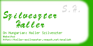 szilveszter haller business card